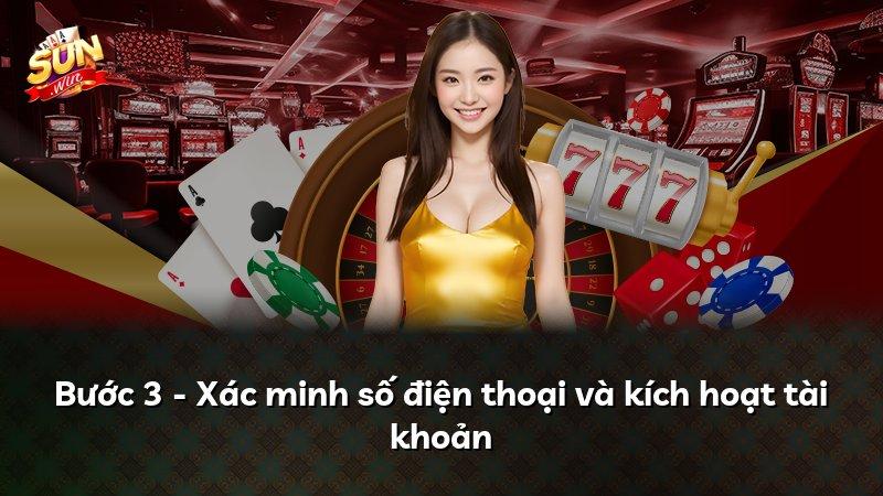 Bước 3 - Xác minh số điện thoại và kích hoạt tài khoản